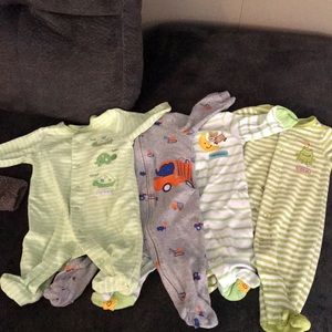 Set of 4- footie pjs